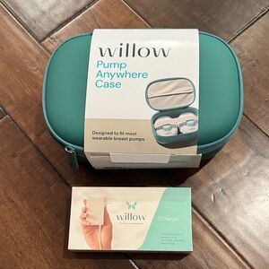 Brand new Willow Teal Pump Case and charger